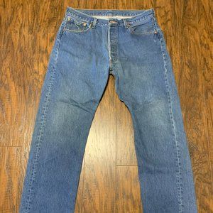Vintage button up, Levi's Blue Jeans, Size 36x32